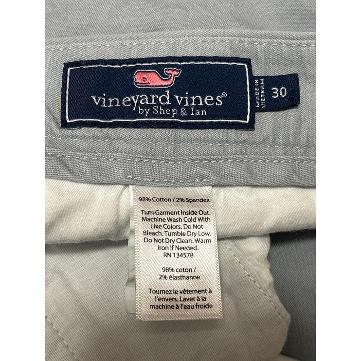 Vineyard Vines Men's Blue Gray Golf Bermuda Straight Chino Khaki Shorts Size 30