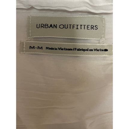 Urban Outfitters Women's White Twist Front Short Sleeve Shirt Crop Top Size M