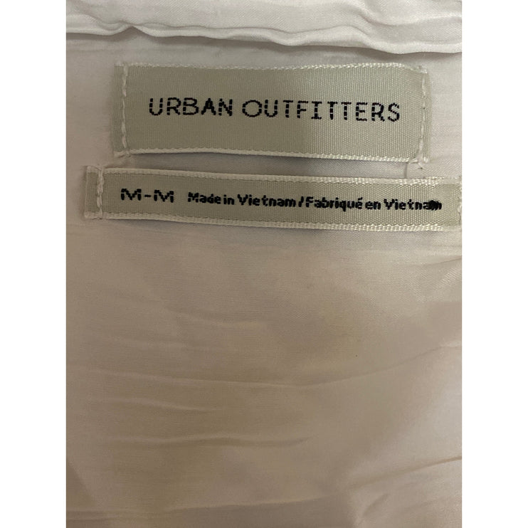 Urban Outfitters Women's White Twist Front Short Sleeve Shirt Crop Top Size M