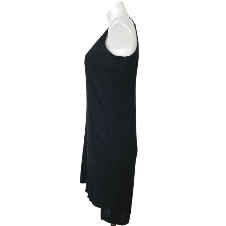 Topshop Women's Black Sleeveless Cami Camisole Tank V Neck Mini Dress Size 2