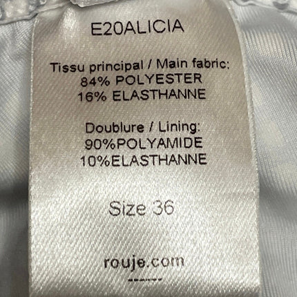 Rouje Women's Gray Button Gingham Check V Neck One Piece Swimsuit Swimwear 4