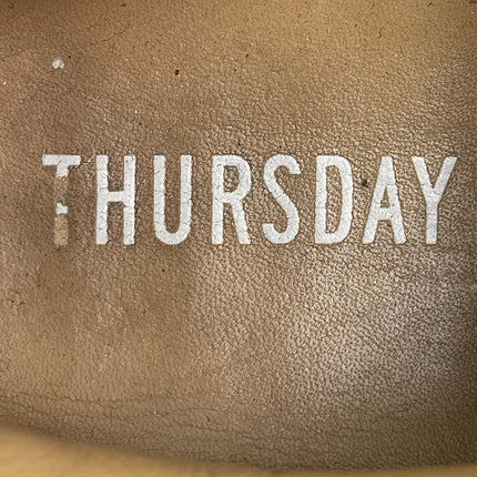 Thursday Everyday Men's White Leather Lace Up Low Top Casual Sneakers Shoes 7.5