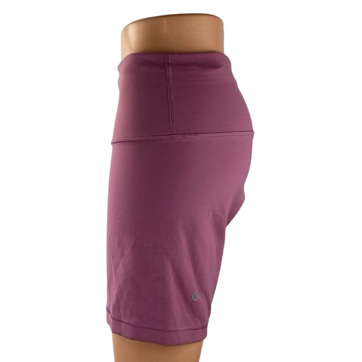 Lululemon Wunder Train Women's Pink High-Rise Activewear Yoga Biker Shorts 10