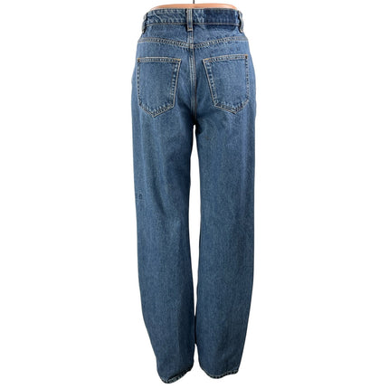 Ksubi Women's Blue Medium Wash High Rise Straight Leg Denim Jeans Pants Size 26