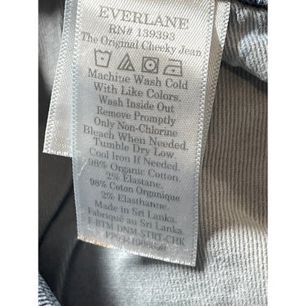 Everlane The Original Cheeky Blue High Waisted Skinny Leg Denim Jeans Pants 26
