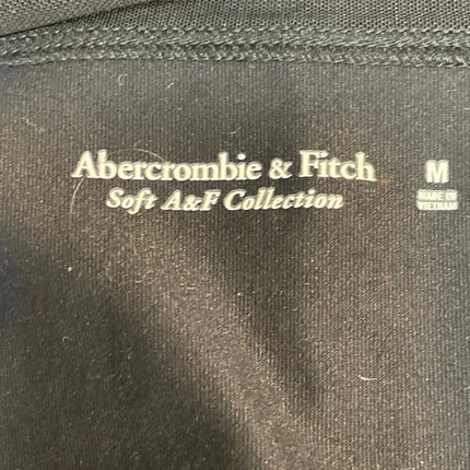 Abercrombie & Fitch Black Sweetheart Neck Mesh Sheer Long Sleeve Bodysuit Top M
