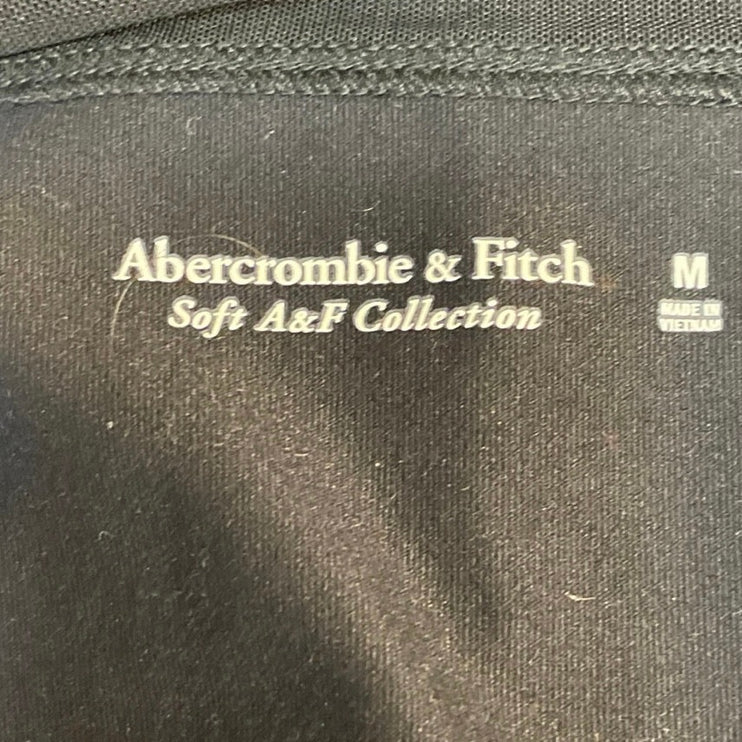 Abercrombie & Fitch Black Sweetheart Neck Mesh Sheer Long Sleeve Bodysuit Top M