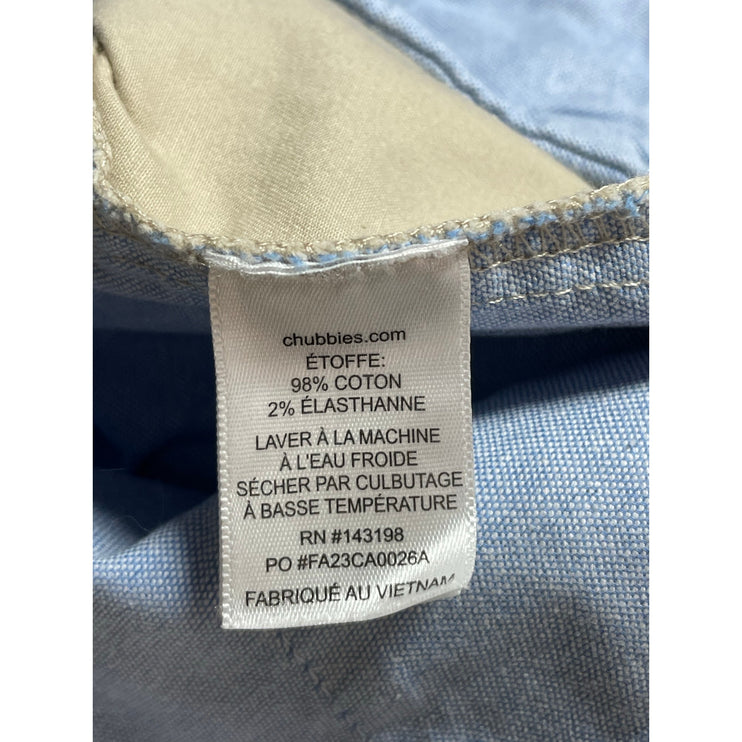 Chubbies Men's Beige Regular Fit Golf Chino Khaki Bermuda Casual Shorts Size 32