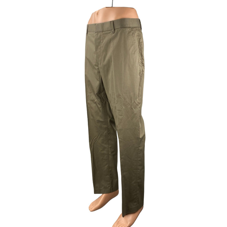 Bonobos Thursday Mens Olive Green Khaki Slim Fit Straight Trousers Pants Size 35\923.0