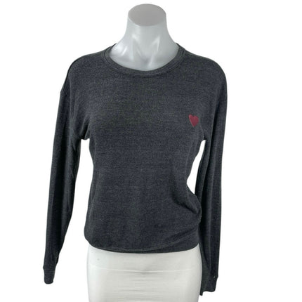 Spiritual Gangster Savasana Gray Graphic Long Sleeve Sweater Sweatshirt Top XS