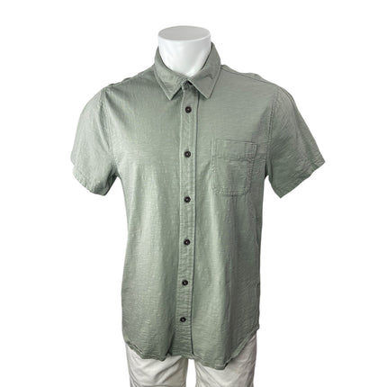 J.Crew Men's Green Chest Pocket Short Sleeve Casual Button Down Shirt Top Size L
