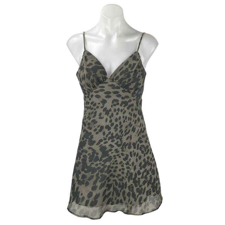 NEW Topshop Multicolor Leopard Animal Print Sleeveless Cami Mini A-line Dress 2