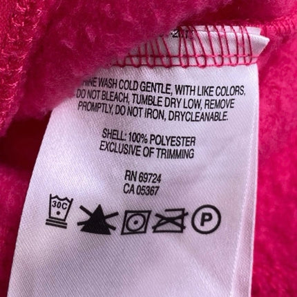 Columbia Kids Girls Pink Full Zip Long Sleeve Fleece Bomber Coat Jacket Size M