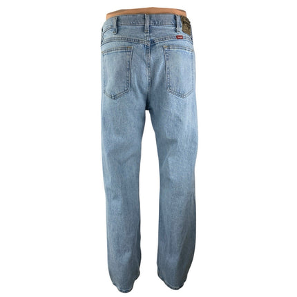 Wrangler Men's Blue Light Wash Mid Rise Y2K Straight Leg Denim Jeans Size 34x32