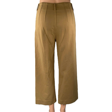 Jones & Co Women's Tan High Rise Baggy Palazzo Wide Leg Trousers Pants Size 4