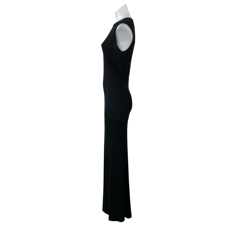 Maggie Marilyn Black Sleeveless Crew Neck Knit Stretch Bodycon Maxi Dress Size M