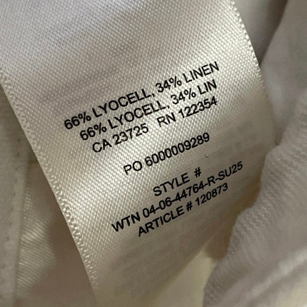 NEW Aritzia The Limitless Women's White High Rise Linen Wide Leg Trouser Pants 6