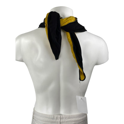 NEW Wrapped Men's Black Yellow Winter Neckroll Triangle Wrap Scarf One Size
