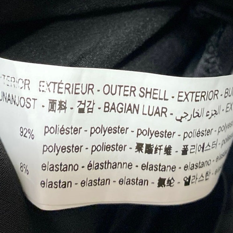 Zara Black Short Sleeve Tailored Mock Neck Zip Up Mini Bodycon Dress Size S