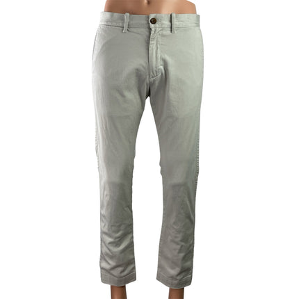 J.Crew Flex Men's Gray Slim Fit Mid Rise Chino Khaki Trousers Pants Size 30x32