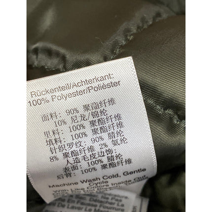 DKNY Women's Green Fleece Collar Full Zip Utility Military Parka Coat Jacket XS