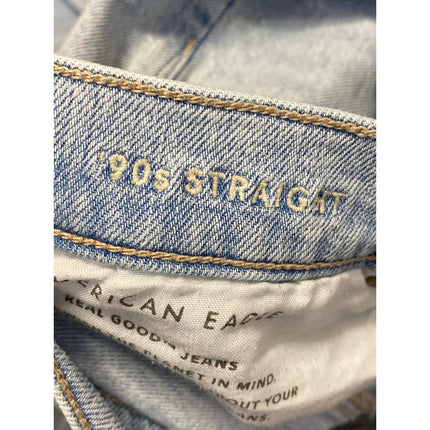 American Eagle 90s Straight Women's Blue Relaxed High Rise Denim Jeans Size 6