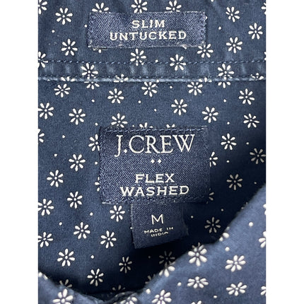J.Crew Flex Men's Blue Floral Slim Untucked Long Sleeve Button Down Shirt Top M