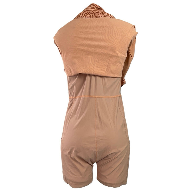 Outdoor Voices The Exercise Tan Zebra Scoop Built in Short Tennis Golf Dress L