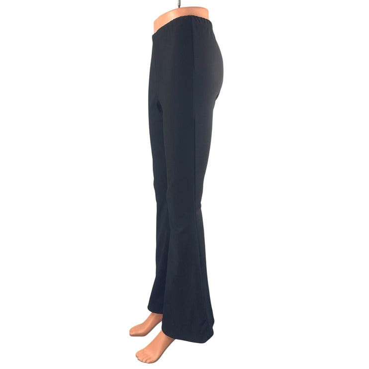 Melville Women's Black Mid Rise Bell Bottom Flared Bootcut Trousers Pants Size S