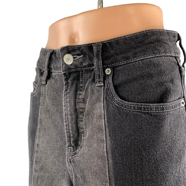 Old Navy Two Tone Patchwork High Rise Baggy Barrel Wide Leg Denim Jeans Pants 2