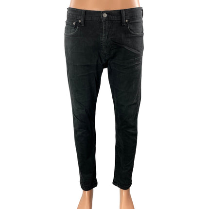 Levi's Men's Black Mid Rise Y2k Casual Ankle Tapered Leg Denim Jeans Size M