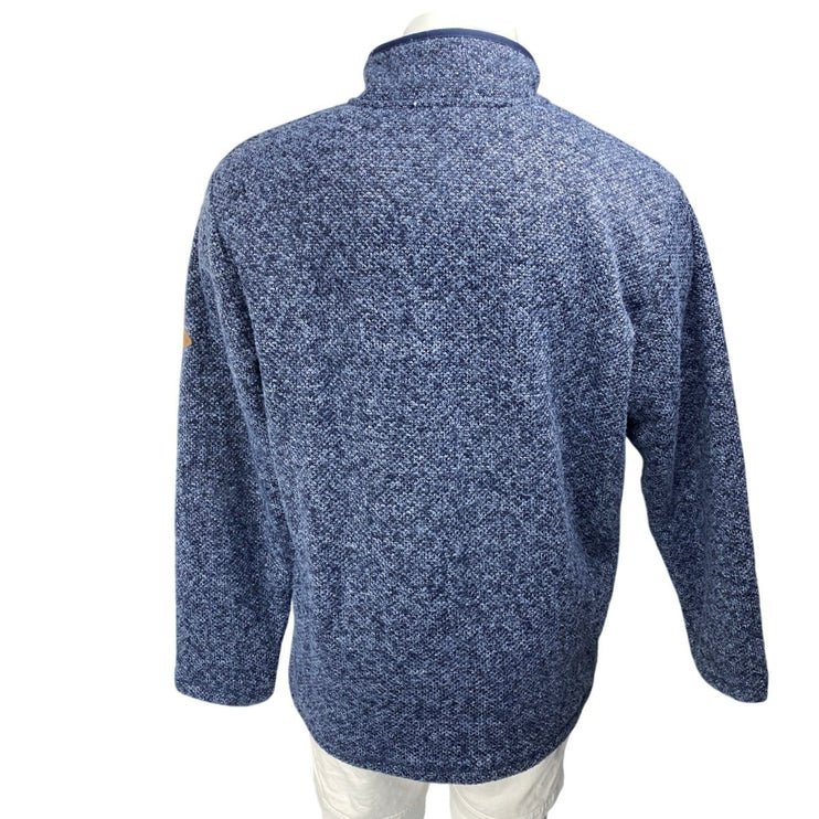 Orvis Brighton Men's Blue Fleece Long Sleeve 1/4 Zip Sweatshirt Sweater Top  L