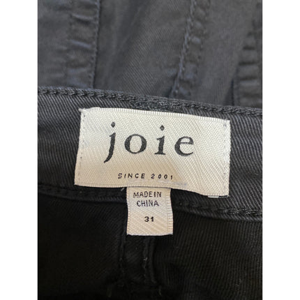 Joie Women's Black High Waisted Utility Slim Straight Leg Denim Jeans Size 31
