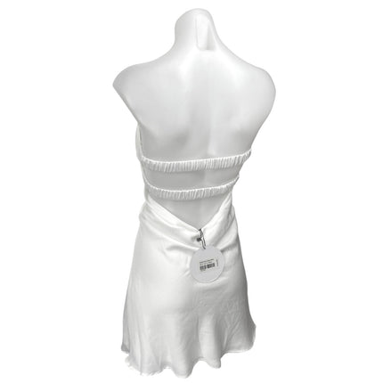 knee length dresses for ladies Princess Polly Shellie White Silk Satin Bandeau Twist Cutout Mini A Li –  Brie