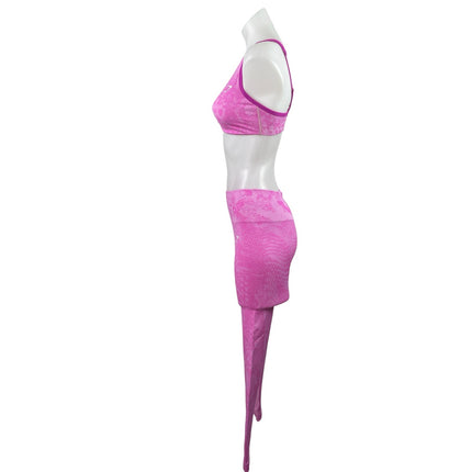 Gymshark Vital Seamless Women's Pink Sports Bra Short & Legging Pants Sets Sz S
