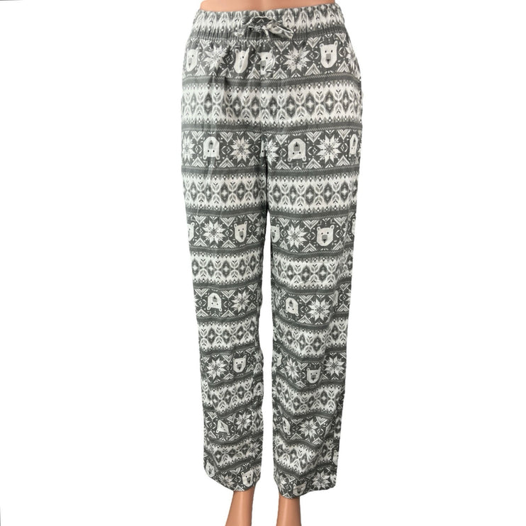 NEW Old Navy Gray White Fair Isle Holiday Christmas Pajamas Lounge Sweat Pants S