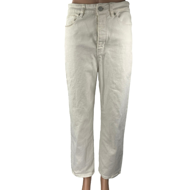 Blank NYC The Baxter Womens White Ribcage Straight Leg Denim Jeans Pants Size 29