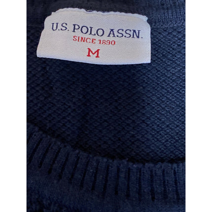 US Polo Assn Men's Blue Red Colorblock Crew Neck Long Sleeve Sweatshirt Top M