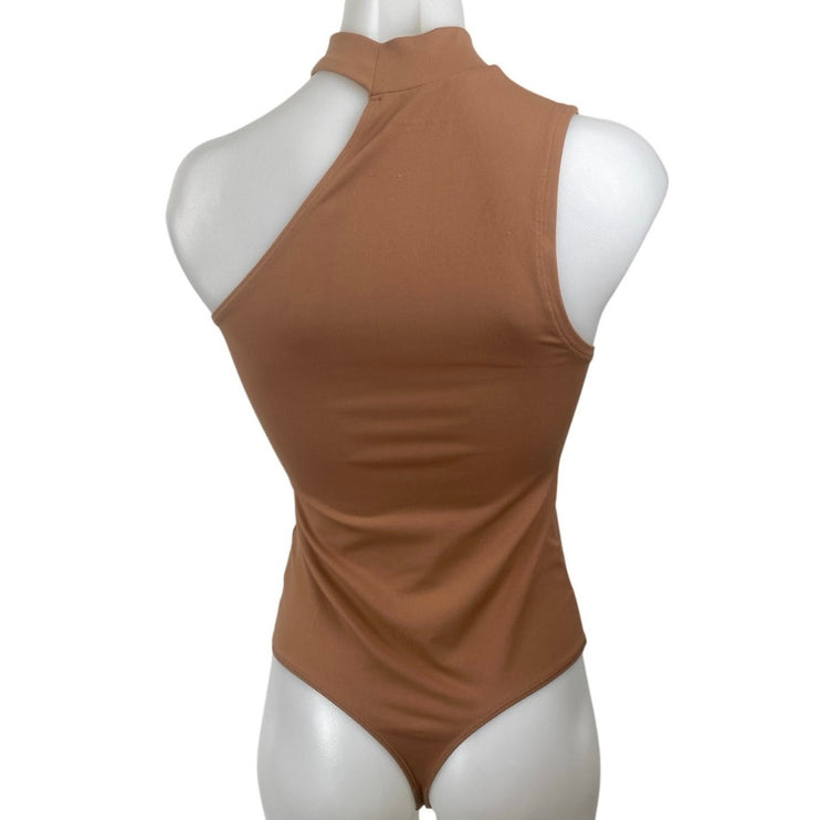 Abercrombie & Fitch Asymmetric Mock Neck One Shoulder Sleeveless Bodysuit Top S