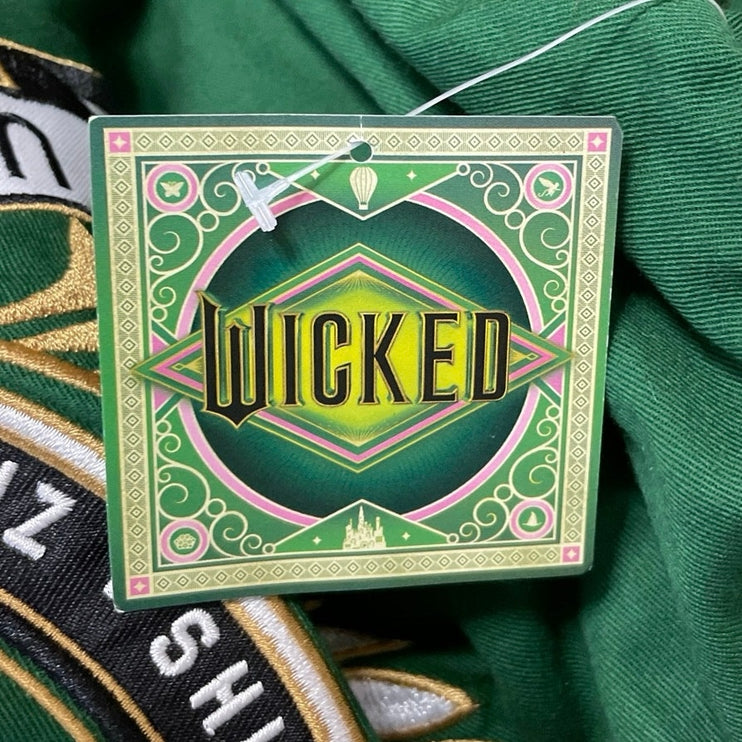 NEW Wicked Shiz University Women's Green Embroidered Varsity Coat Jacket Size L