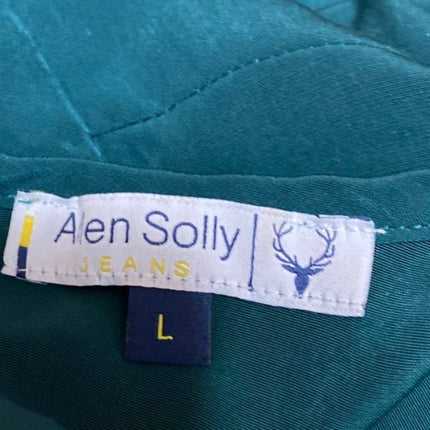 Allen Solly Green Sleeveless Cutout Keyhole Cropped Shirt Blouse Tank Top Size L