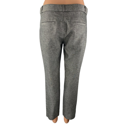 Banana Republic Women's Gray Mid Rise Slim Straight Trousers Dress Pants Size 6