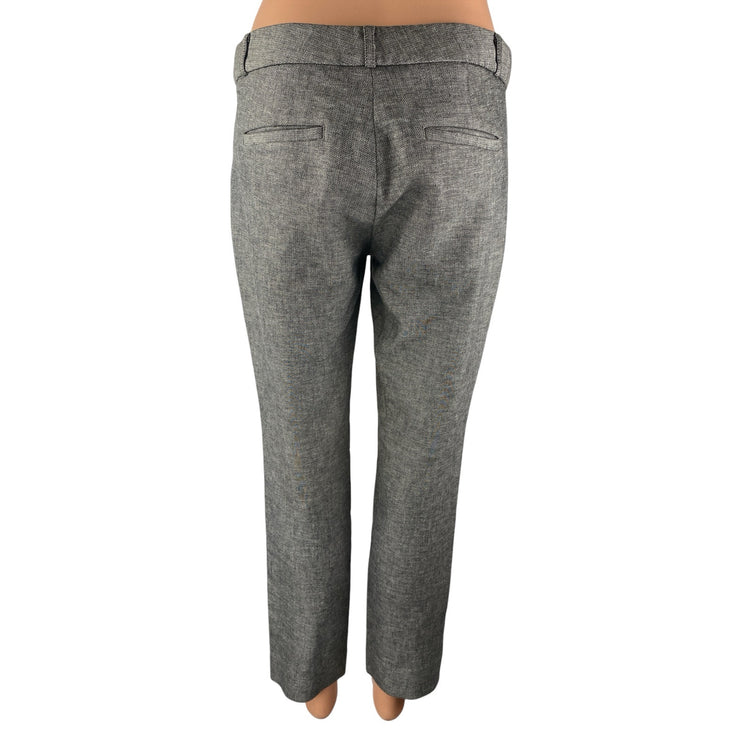 Banana Republic Women's Gray Mid Rise Slim Straight Trousers Dress Pants Size 6