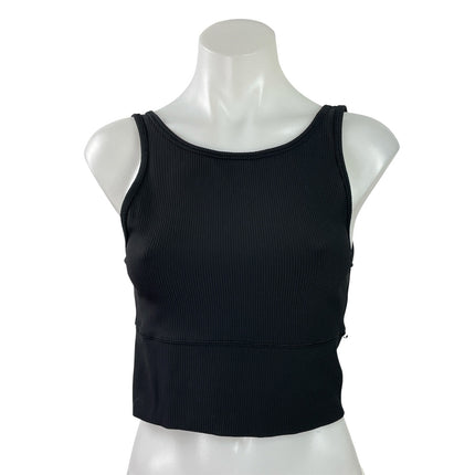 Lululemon Power Pivot Black Sleeveless Activewear Sports Bra Crop Tank Top Sz S