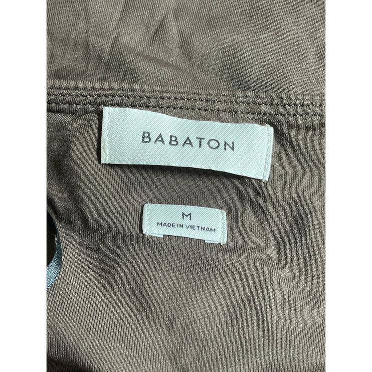 Aritzia Babaton Original Contour Brown Square Neck Short Sleeve Bodysuit Top M