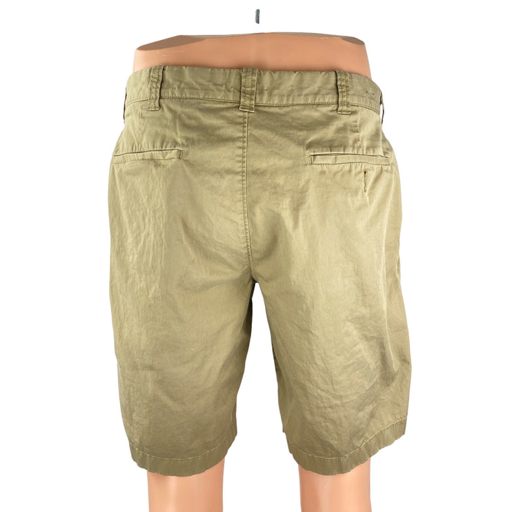 J.Crew Stretch Mens Khaki Cotton High Rise Slim Straight Chino Bermuda Shorts 33