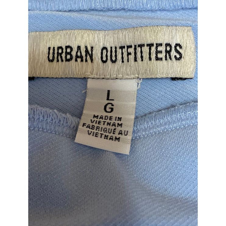 Urban Outfitters Womens Blue Strapless Tube Bandeau Asymmetric Blouse Top Size L