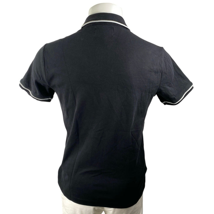 Original Penguin 3D Earl Men's Black Collared Short Sleeve Polo Shirt Top Size S