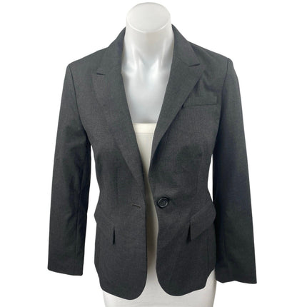 Banana Republic Women's Gray One Button Collar Long Sleeve Blazer Coat Jacket 0
