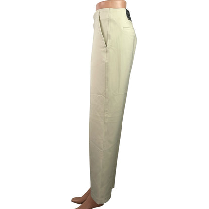 NEW Rachel Zoe Cream White High Waisted Slim Wide Leg Trousers Dress Pants Sz 12